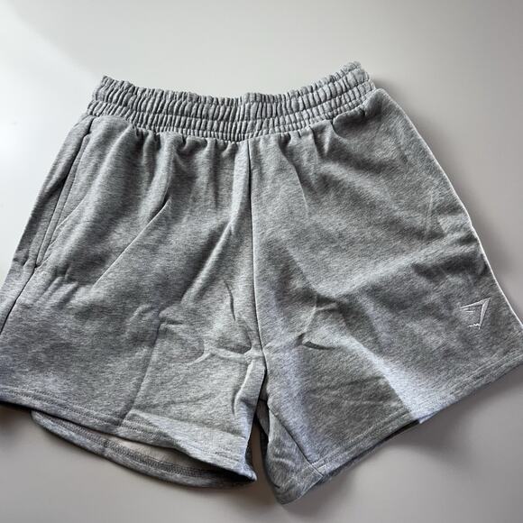Gymshark Sweat Shorts Womens XS Elastic Waist Pockets Workout Training Gray - Picture 8 of 10
